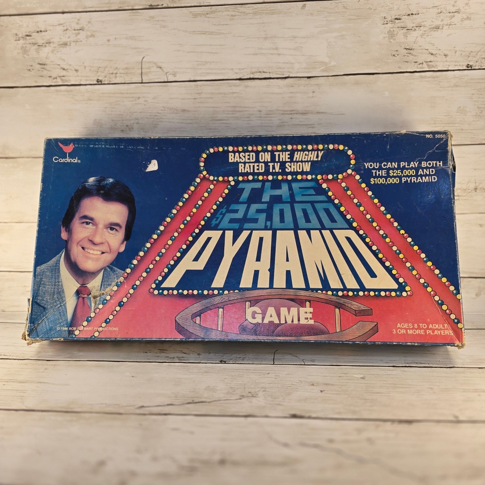 Vintage 1986 The $25,000 Pyramid Board Game Cardinal No. 5050 Dick Clark TV Show